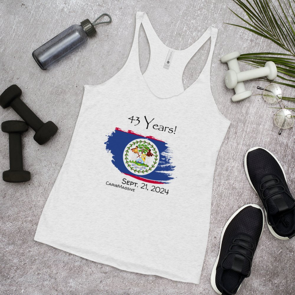 Belize Independence 2024 - Women's Racerback Tank - Alasandra & Co., LLC