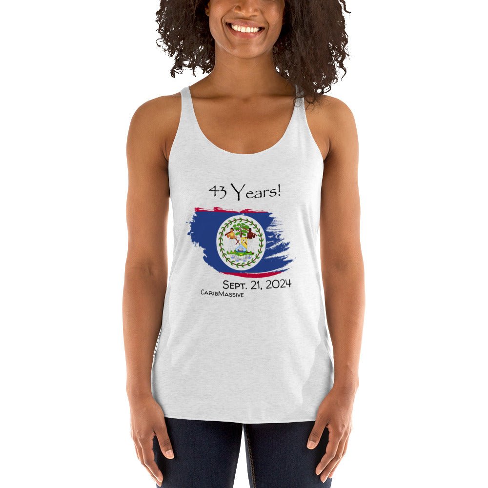 Belize Independence 2024 - Women's Racerback Tank - Alasandra & Co., LLC